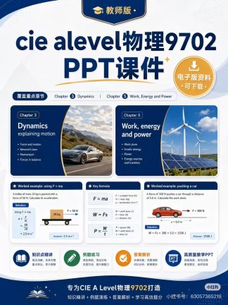 原创CIE Alevel物理9702 ppt课件--参考最新版的教材和考纲