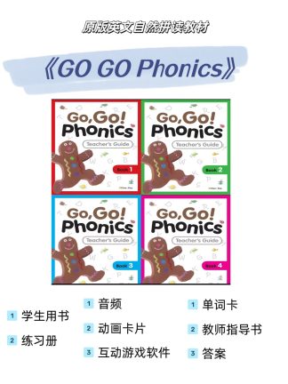 gogo自然拼读1-4级电子版资料 资料内容如图